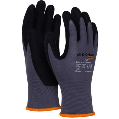 DONAU SAFETY -   veiligheidshandschoenen Flex, grijs, S, maat 7