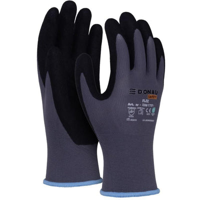 DONAU SAFETY -   veiligheidshandschoenen Flex, grijs, L, maat 9