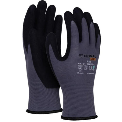 DONAU SAFETY -   veiligheidshandschoenen Flex, grijs, XL, maat 10