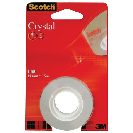 Scotch - Klebeband Crystal ft 19 mm x 25 m, Blister mit 1 Rolle
