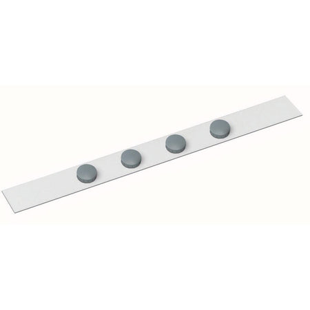 Maul - Metallleiste Standardrahmen selbstklebend 100X5cm inkl. 4 Magnete, weiß