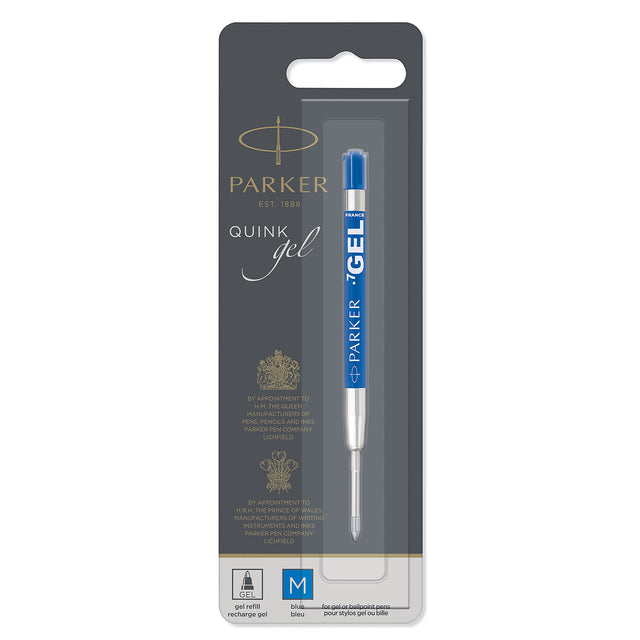 Parker - Gelschreibermine Quink mittelblau, Blisterpackung mit 1 Stück