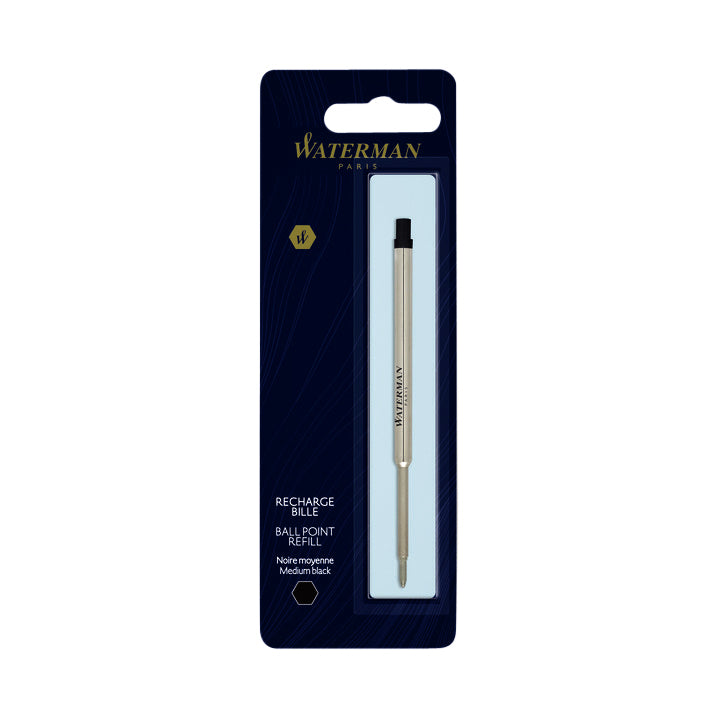 Waterman - Kugelschreibermine Medium Schwarz Blister à 1 Stück | 12 Stück