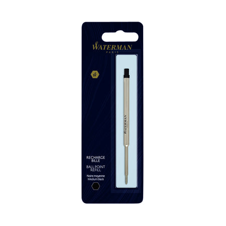 Waterman - Kugelschreibermine Medium Schwarz Blister à 1 Stück | 12 Stück