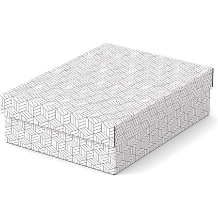 Esselte – Aufbewahrungs- und Geschenkbox für Zuhause, ft 26,5 x 36 x 10 cm, weiß, 3er-Pack
