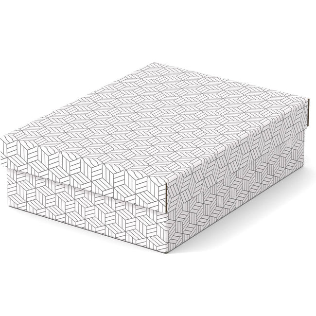 Esselte – Aufbewahrungs- und Geschenkbox für Zuhause, ft 26,5 x 36 x 10 cm, weiß, 3er-Pack
