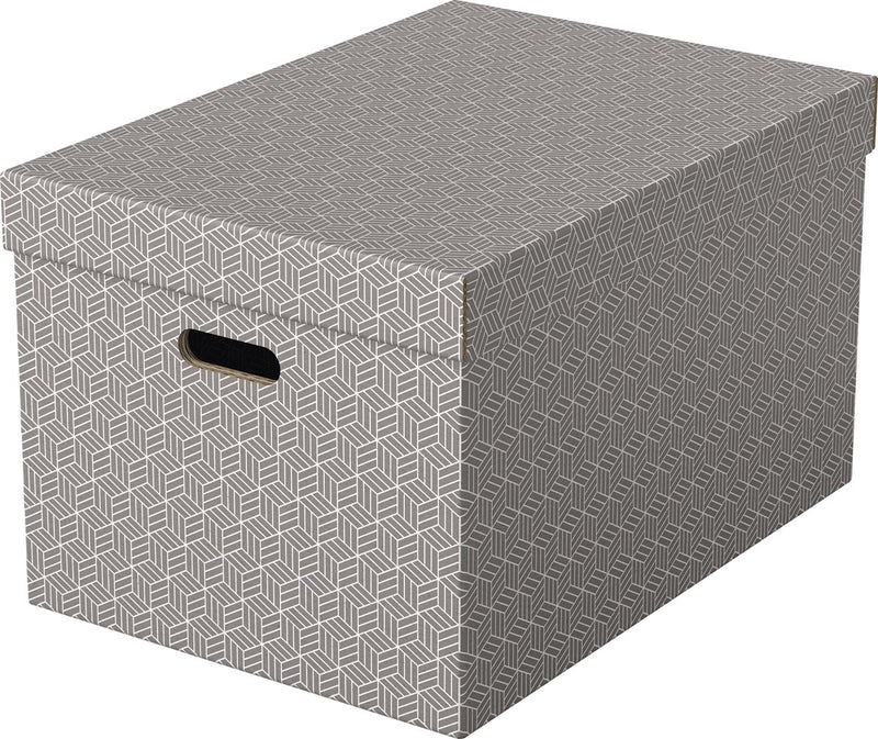 Esselte - Aufbewahrungsbox Home groß 355x305x510mm grau 3 Stück