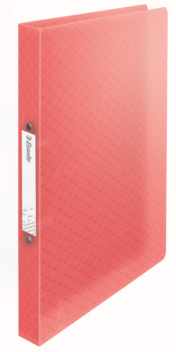 Esselte - Colour'Breeze Ringordner, 2 Ringe, PP, ft A4, mit flexiblem Einband, Koralle
