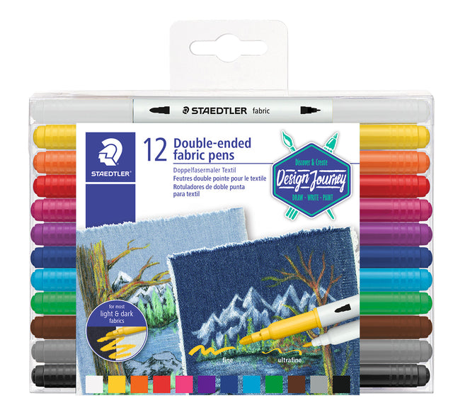 Staedtler - Filzstift 3190 Textil-Duo ass | 5 Stück