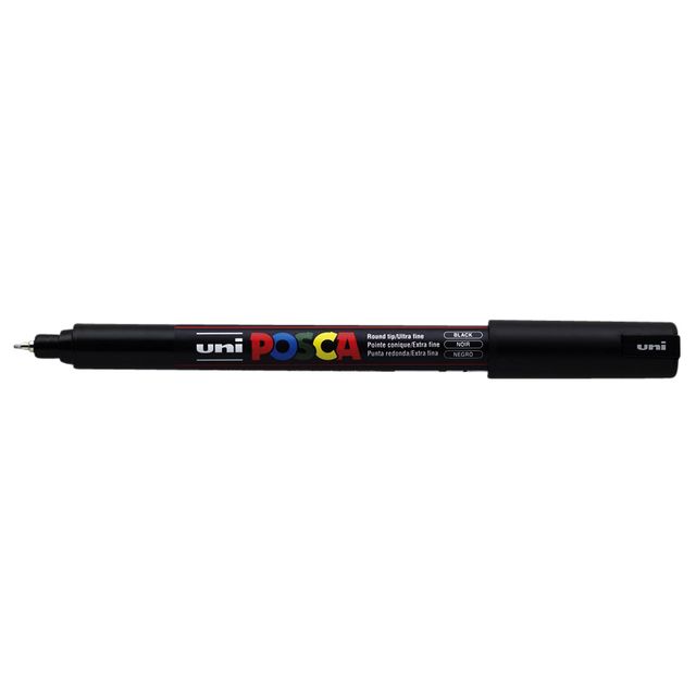 Posca - Paintmarker Uni PC1MR extra fein schwarz | 6 Stück