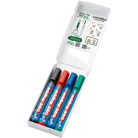 Edding - Filzstift 380 Flipchart rund 1,5-3mm sortiertes Set à 4 Stück