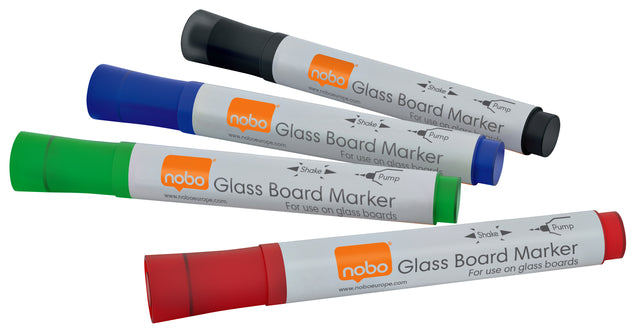 Felt -Tip Nobo Glassboard Assorti