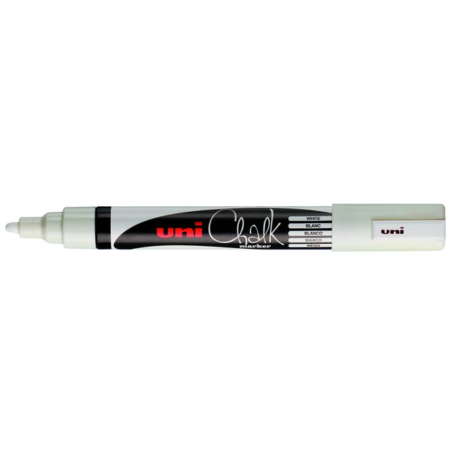 Uni-Ball - Kreidemarker Kreide rund 1,8-2,5mm weiß | 12 Stück