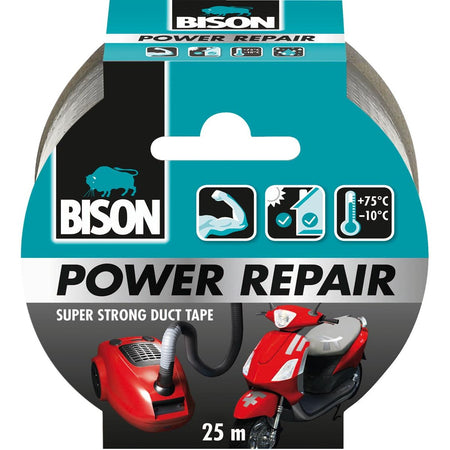 Bison – Power Repair Klebeband, ft 48 mm x 25 m, grau