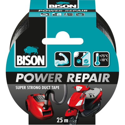 Bison – Power Repair Klebeband, ft 48 mm x 25 m, schwarz