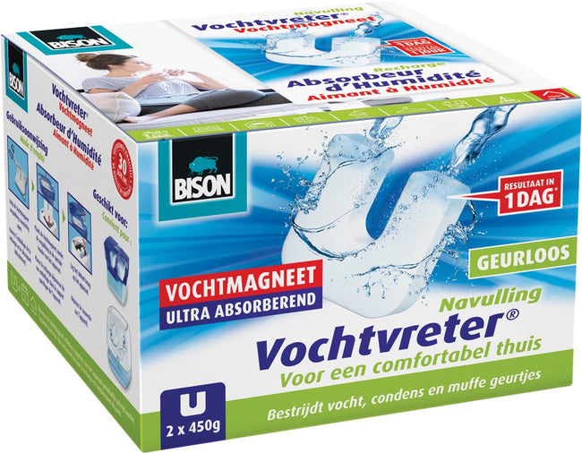 Bison - Nachfüllpackung für Luftentfeuchter Ambiance, Schachtel mit 2 Tabs à 450 Gramm
