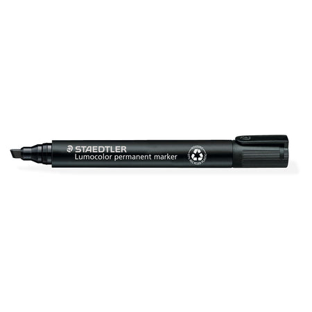 Staedtler - Filzstift Lumocolor 350 permanent diagonal schwarz | 10 Stück