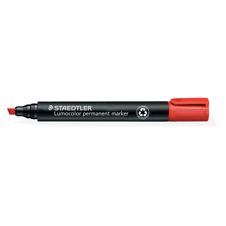 Staedtler - Filzstift Lumocolor 350 permanent diagonal rot | 10 Stück