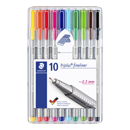 Staedtler - Fineliner Triplus 334 sortiert 0,3 mm 10 Stück