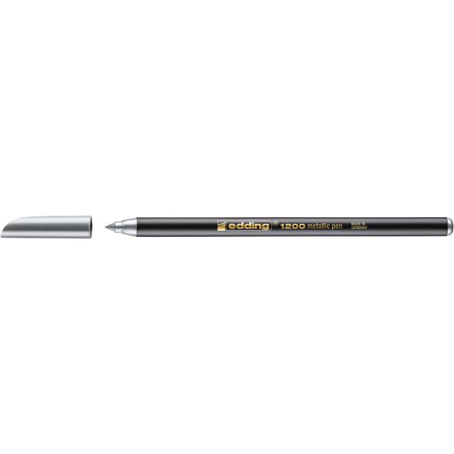 Edding - Fineliner 1200 054 feines Metallic-Silber | 10 Stück