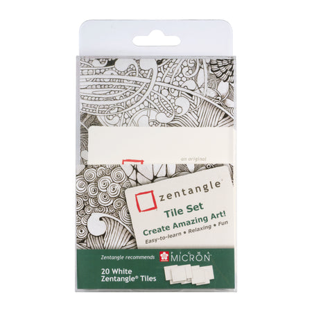Sakura - Zeichenset Zentangle Set mit 20 Mustern weiß