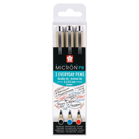 Sakura – Fineliner Pigma Micron 0,4 mm Blister mit 3 Stück sortiert