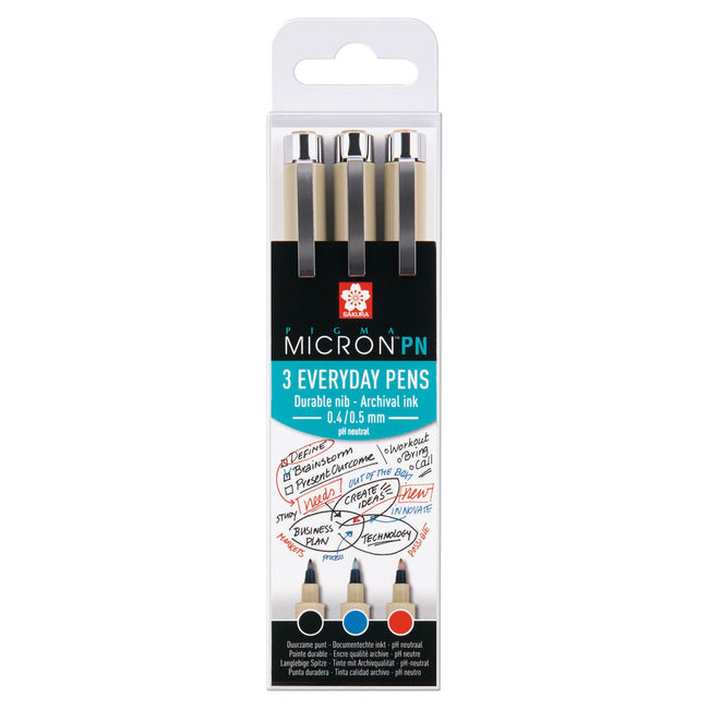 Sakura – Fineliner Pigma Micron 0,4 mm Blister mit 3 Stück sortiert