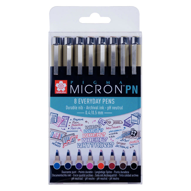 Sakura – Fineliner Pigma Micron 0,4 mm Blister mit 8 Stück sortiert