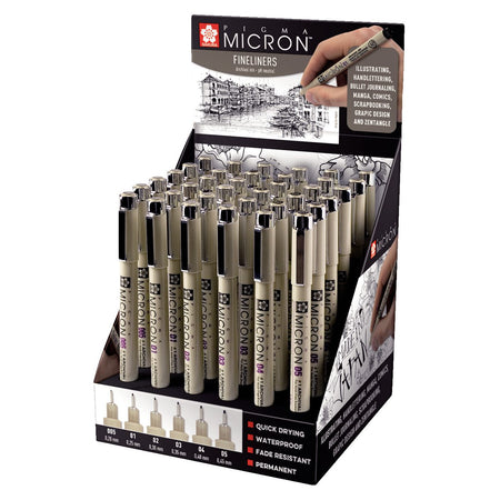 Sakura - Fineliner Pigma Micron sortiert schwarz | 36 Stück