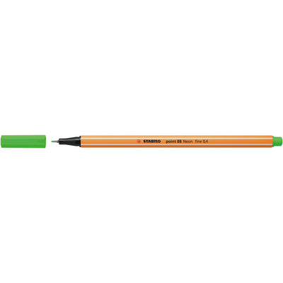 STABILO - Fineliner-Punkt 88/033 feines Neongrün | 10 Stück