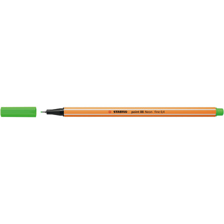 STABILO - Fineliner-Punkt 88/033 feines Neongrün | 10 Stück