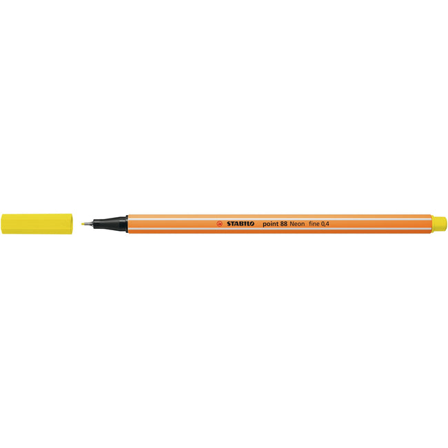Stabilo - Fineliner Spitze 88/024 feines Neongelb | 10 Stück