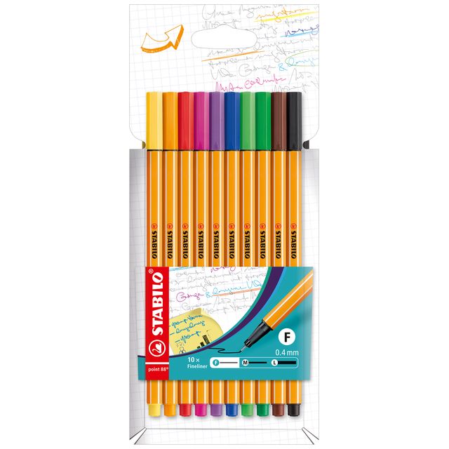 STABILO - Fineliner-Spitze 88/10 fein sortiert 10 Stück