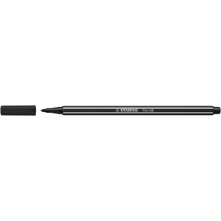 Stabilo - Filzstift 68/46 mittelschwarz | 10 Stück
