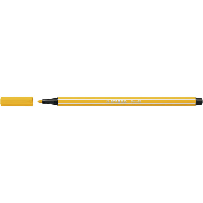 Stabilo - Filzstift Pen 68/44 mittelgelb | 10 Stück
