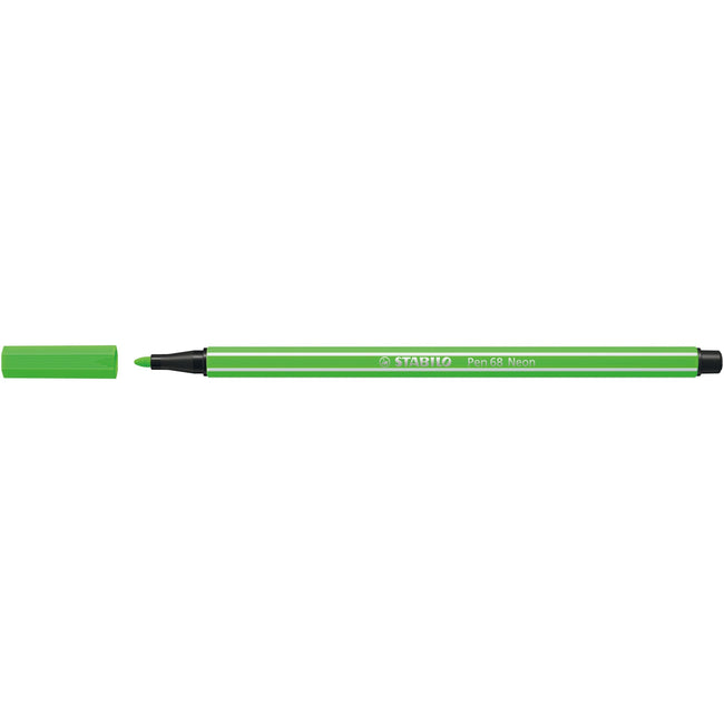 STABILO - Filzstift 68/033 mittel neongrün | 10 Stück