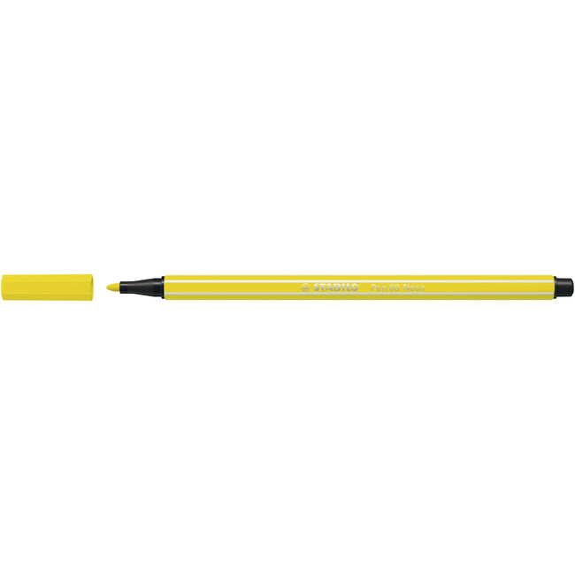 Stabilo - Filzstift 68/024 mittel neongelb | 10 Stück