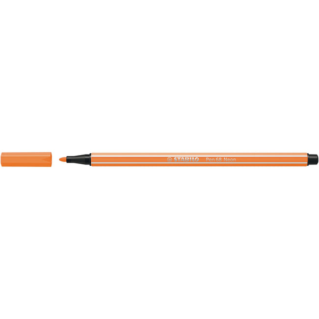 Stabilo - Filzstift 68/054 mittel neonorange | 10 Stück