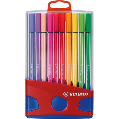 STABILO - Filzstift 68/20 ColorParade im rot/blauen Etui M ass 20St