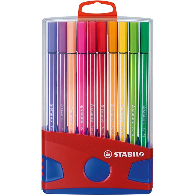 Stabilo - Filzstift 68/20 ColorParade im rot/blauen Etui M ass 20 Stück | 10 Stück