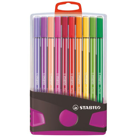 STABILO - Filzstift 68/20 ColorParade in Anthrazit/Rosa Etui M ass 20St