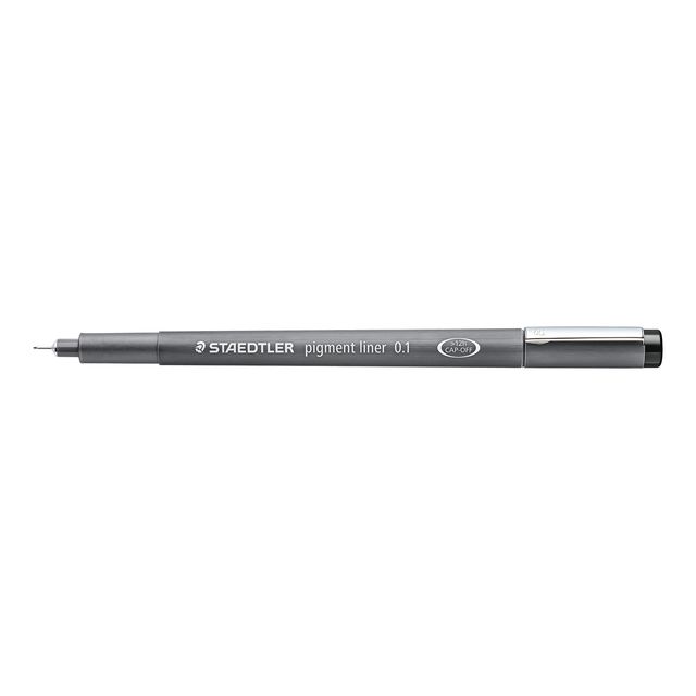 Staedtler - Fineliner Pigment 308 schwarz 0,1mm | 10 Stück