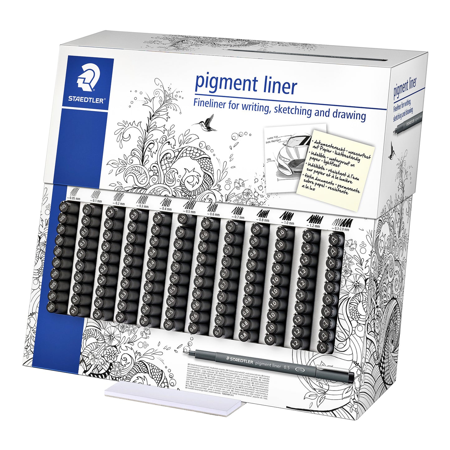 Staedtler - Fineliner Pigment 308 Display à 120 Stück sortiert | 120 Stück
