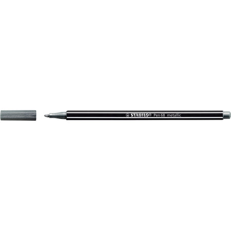 Stabilo - Filzstift 68/805 medium metallic silber | 10 Stück