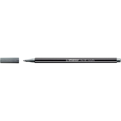 Stabilo - Filzstift 68/805 medium metallic silber