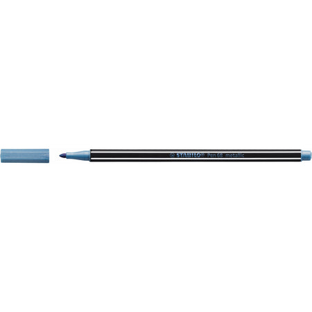Stabilo - Filzstift 68/841 mittel metallic blau | 10 Stück