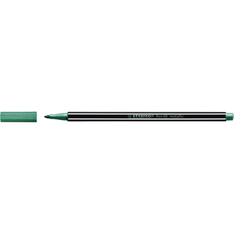 Stabilo - Filzstift Pen 68/836 medium metallic grün | 10 Stück
