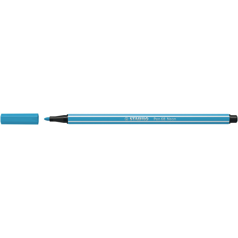 Stabilo - Filzstift 68/031 mittel neonblau | 10 Stück