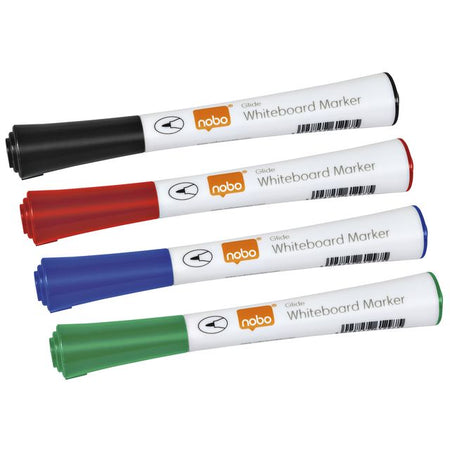 Nobo - Whiteboardmarker Glide rund sortiert 1mm 4St