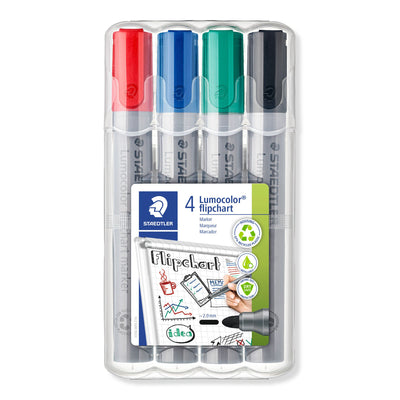 Staedtler - Filzstift 356 für Flipchart rund 2mm 4 Stück sort